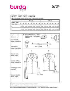 Vest patroon - Burda 5734 2