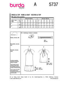 Jurk en top patroon - Burda 5737 2