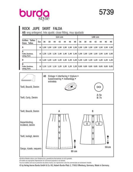 Rokpatroon - Burda 5739