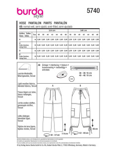 Broekpatroon - Burda 5740 2