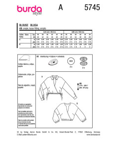 Blousepatroon - Burda 5745 2