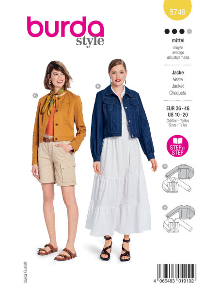 Jas patroon - Burda 5749