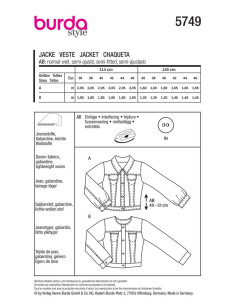 Jas patroon - Burda 5749 2