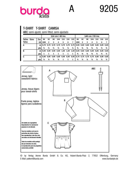 Top patroon - Burda 9205