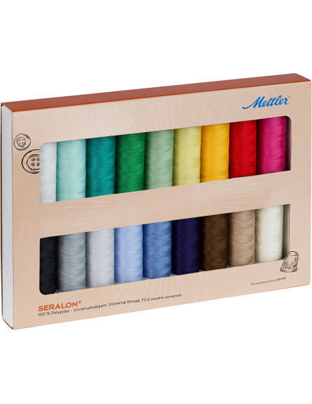 Set van 18 polyester naaigaren 200m Mettler ®
