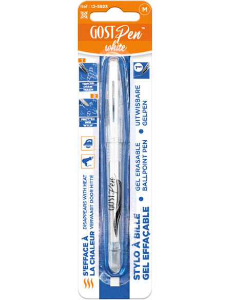 Wegwisbare textielstift met premium witte inkt voor strijkijzer