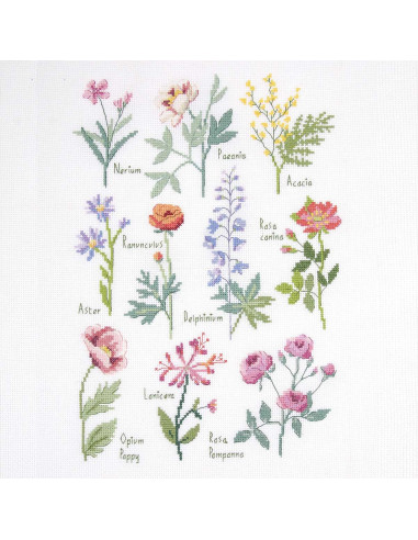 Borduurpakket kruissteek - Botanische plank