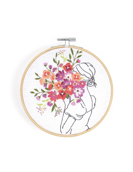 Borduurpakket - Bos bloemen