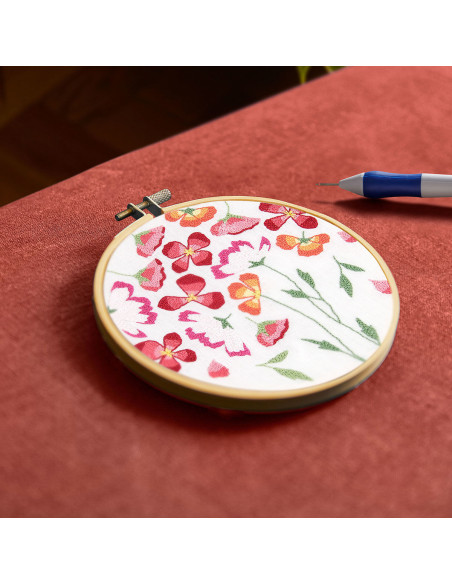 Punch needle kit - Voorjaarsklaprozen