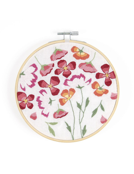Punch needle kit - Voorjaarsklaprozen