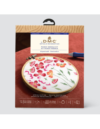 Punch needle kit - Voorjaarsklaprozen