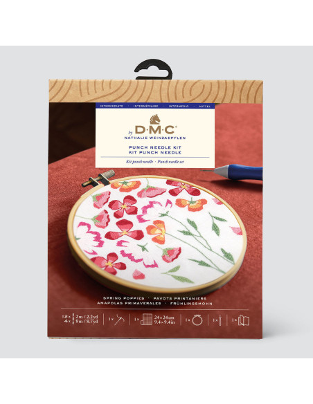 Punch needle kit - Voorjaarsklaprozen