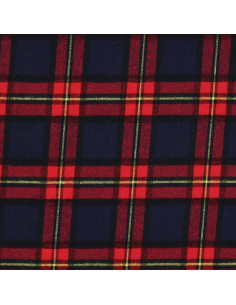 Schotse tartan flanel stof - Blauw en rood 2