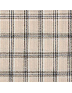 Schotse tartan flanel stof - Beige en grijs 2