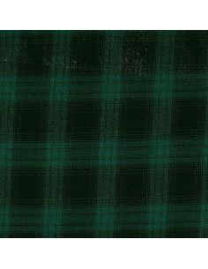 Schotse tartan flanel stof - Groen en zwart 2