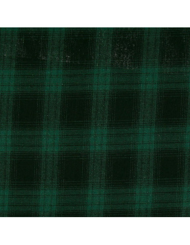 Schotse tartan flanel stof - Groen en zwart