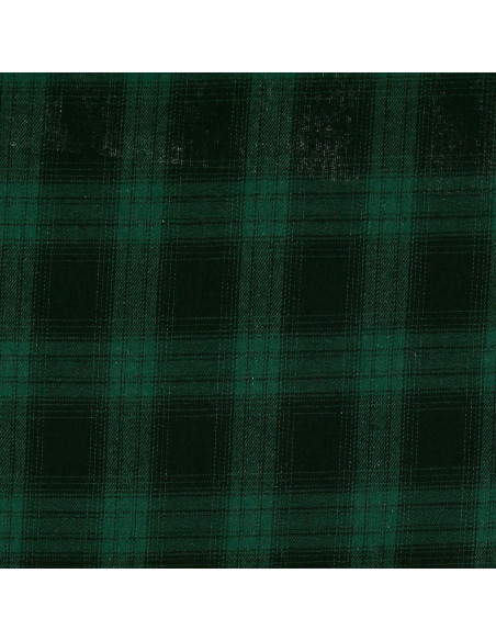 Schotse tartan flanel stof - Groen en zwart