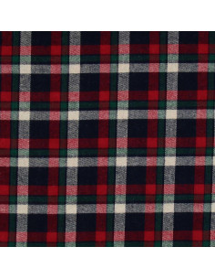 Schotse tartan flanel stof - Rood, blauw en groen 2