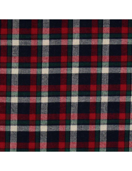 Schotse tartan flanel stof - Rood, blauw en groen