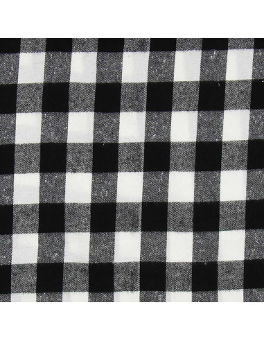 Schotse tartan flanelstof - Zwart en wit