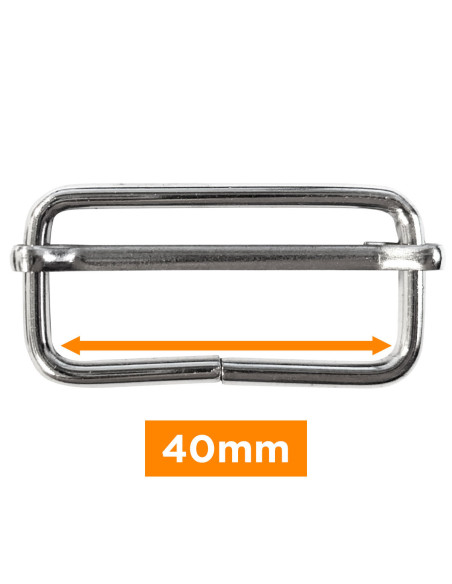 Glijdende gesp - Zilver 40 mm