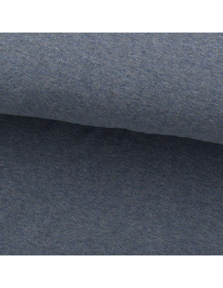 Fijn gemêleerde jersey stof - Blauw