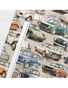 Premium katoenen stof - Collectieauto's 2