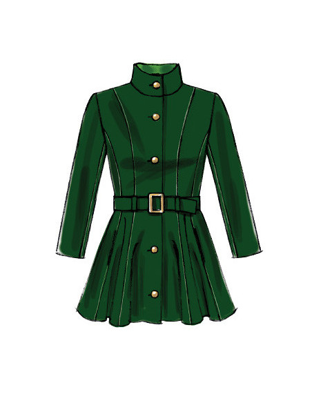 Patron de manteaux doublés, ceinture, col et capuche amovibles - McCall's 6800