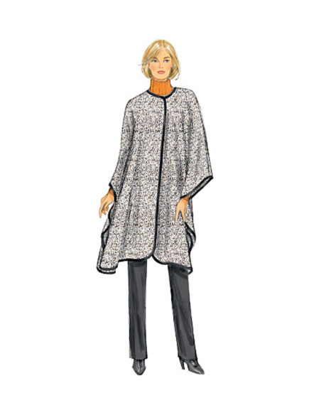 Jas, mantel en omslagkleding patroon - Butterick 6250