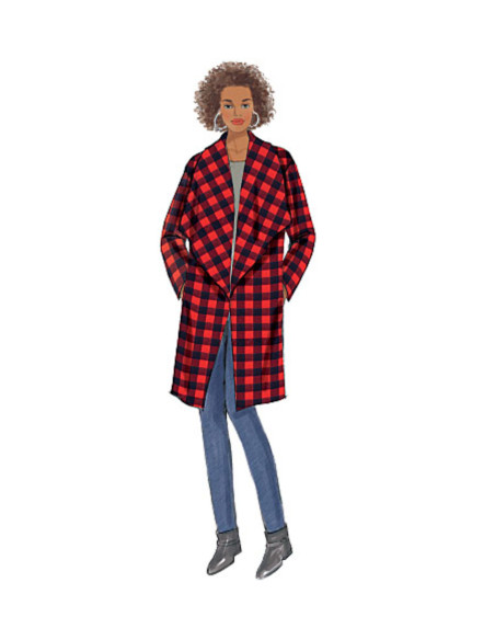 Jas, mantel en omslagkleding patroon - Butterick 6250