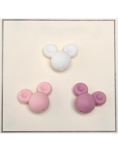 Mickey siliconen kralen voor rammelaars, fopspeenketting baby
