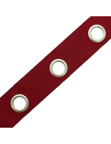 Mat zilveren oogjesband - Kardinaalrood