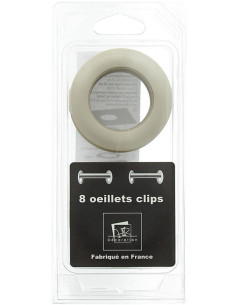 Set van 8 gordijnringen Ø44 mm - Mat - Steen 2