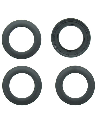 Set van 8 gordijnringen Ø44 mm - Mat - Grijs
