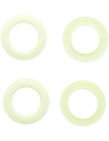 Set van 8 gordijnringen Ø44 mm - Mat - Crème