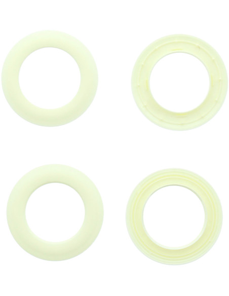 Set van 8 gordijnringen Ø44 mm - Mat - Crème