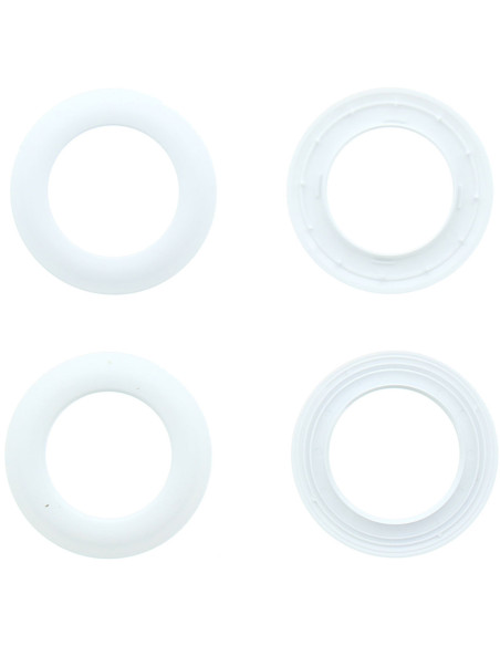 Set van 8 gordijnringen Ø44 mm - Mat - Wit