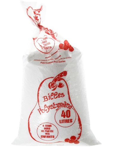 Witte polystyreenkorrels 40 liter Arthur