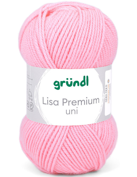 Fil à tricoter Lisa Premium uni Gründl
