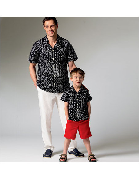 Patroon voor overhemd, korte broek en broek - McCall's 6972