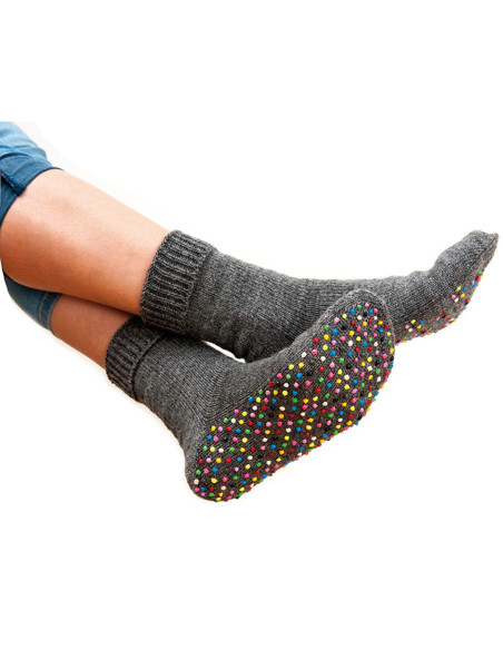 Antislip latex fles voor sokken - Grijs