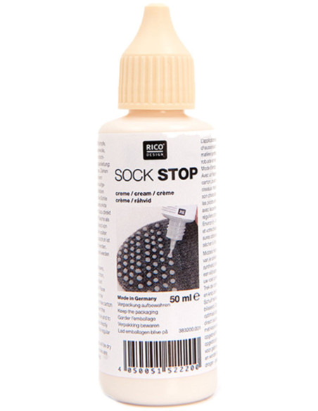 Antislip latexfles voor sokken - Crème