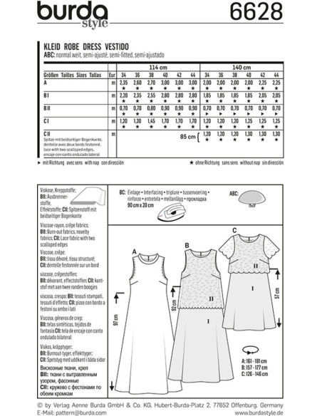 Jurkpatroon - Burda 6628