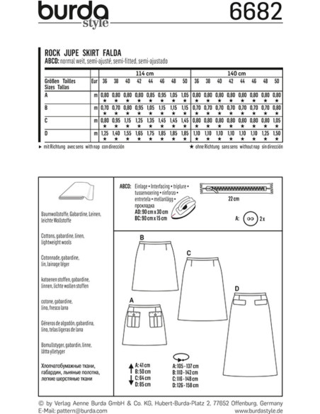Rokpatroon - Burda 6682
