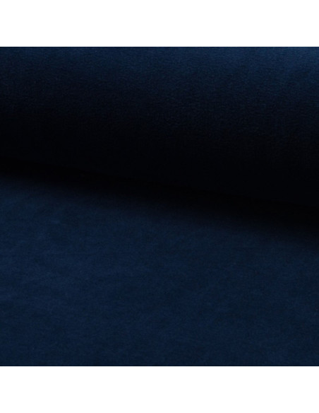 Nicky velours stof - Marineblauw