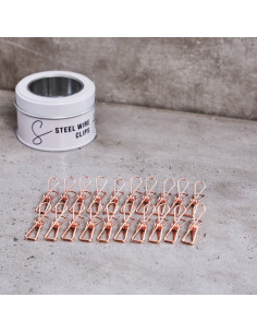 Metalen knijperdoos - Roségoud 2