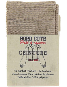 Onderkant van het jack met ribboord - Beige