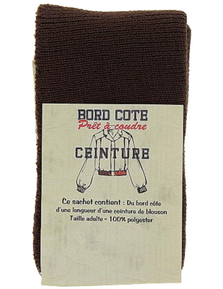 Geribde zoom van de jas - Bruin