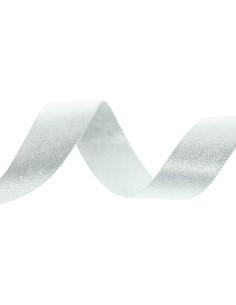 Satijn lurex lint - Zilver
