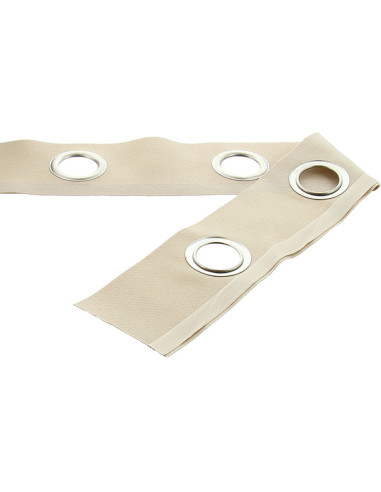 Mat zilveren oogjesband - Kit